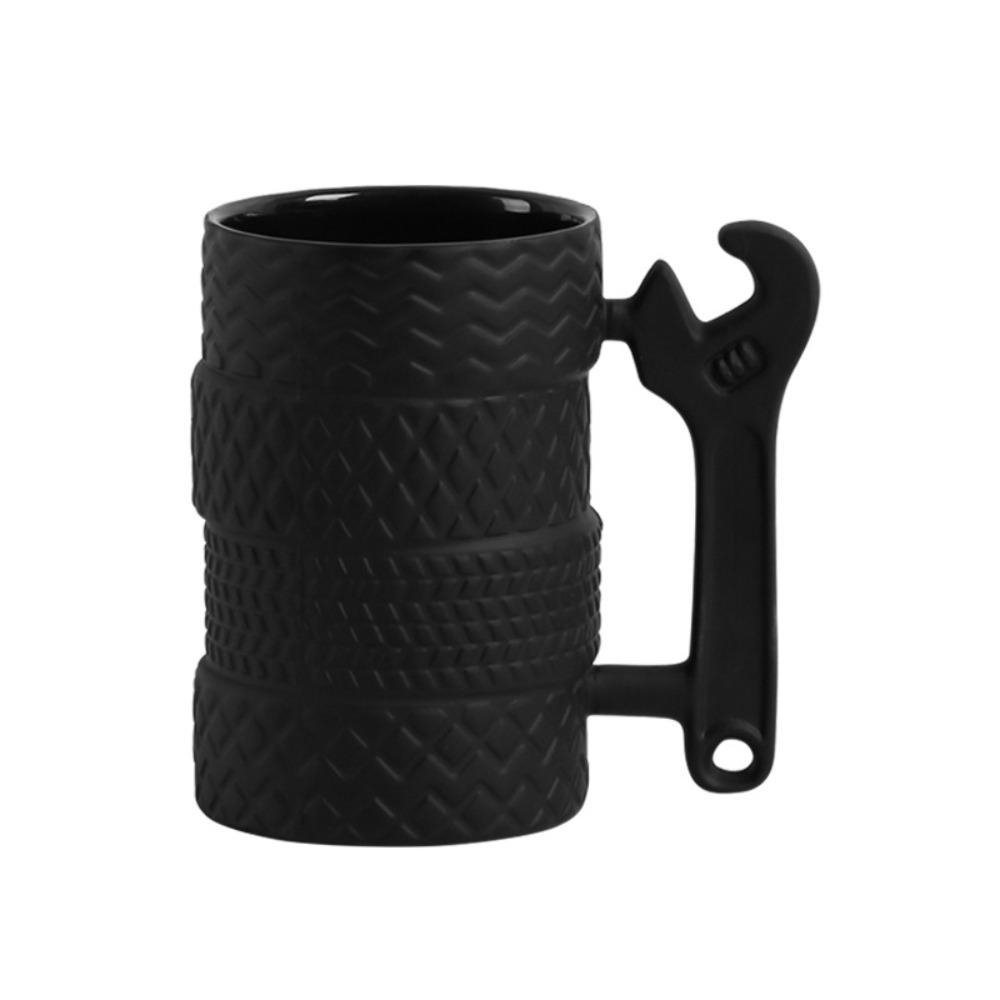 Große Kapazität Reifen Keramik Wasserbecher Lustiger Kaffeebecher Trinkgeschirr Neuheit Tasse Geburtstagsgeschenk