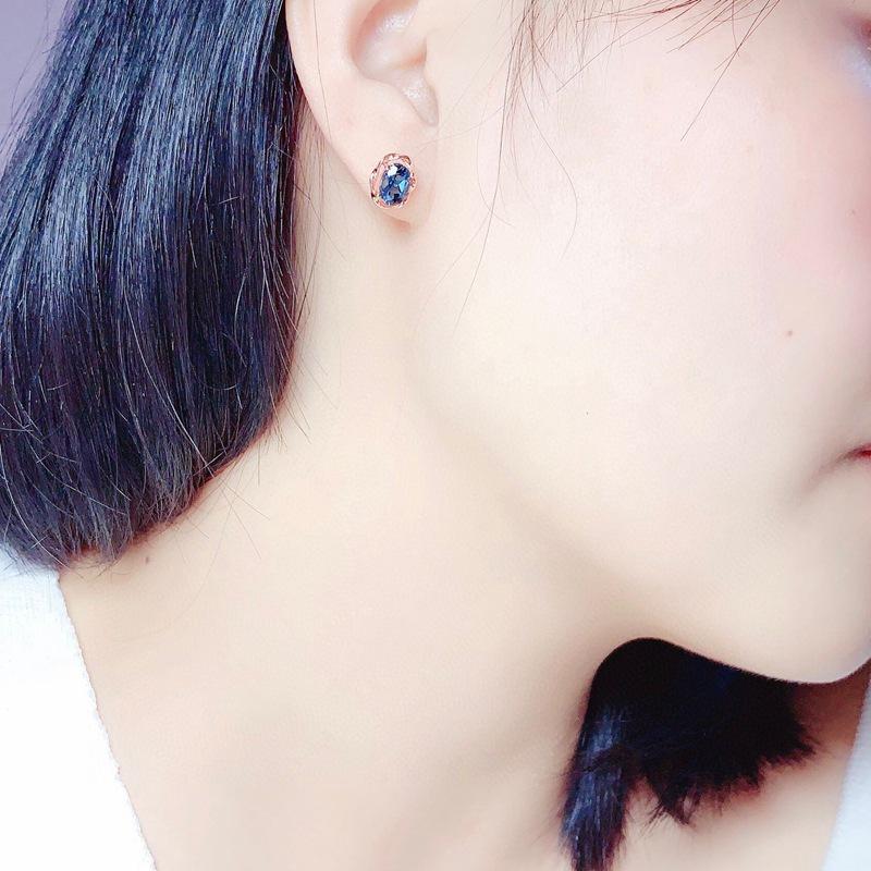 Neue Modische Ohrringe mit simulierten frischen meerblauen Topas-Edelsteinen für Damen - Heißer Verkauf