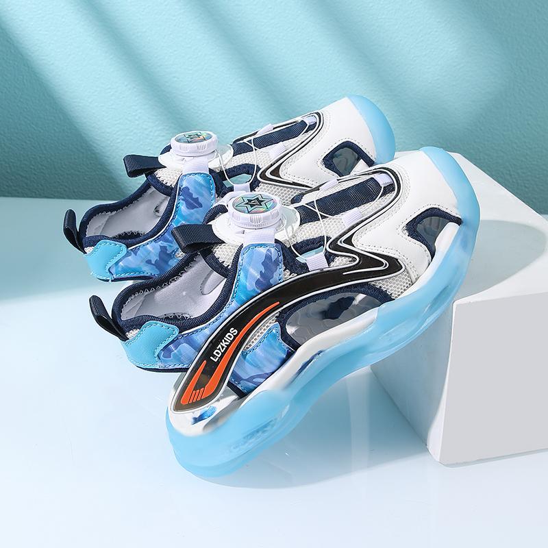 

Нові дитячі дихаючі босоніжки з поворотною пряжкою з м’якою підошвою Спортивне взуття Хлопчики та дівчатка Студенти в тренді Зручні кросівки 39 темно-синього кольору