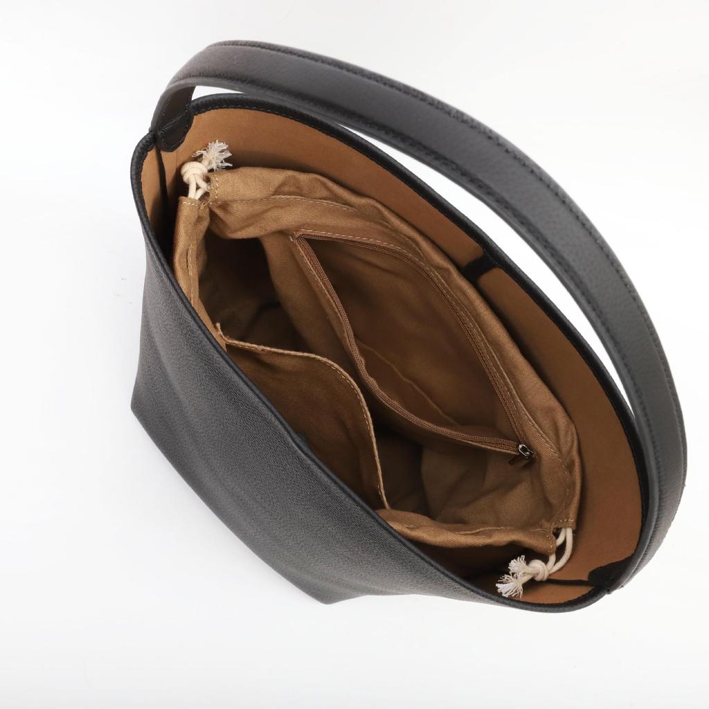 2025 Retro Women's Genuine Leather Bucket Tote Bag - Large Capacity Single Shoulder Bag