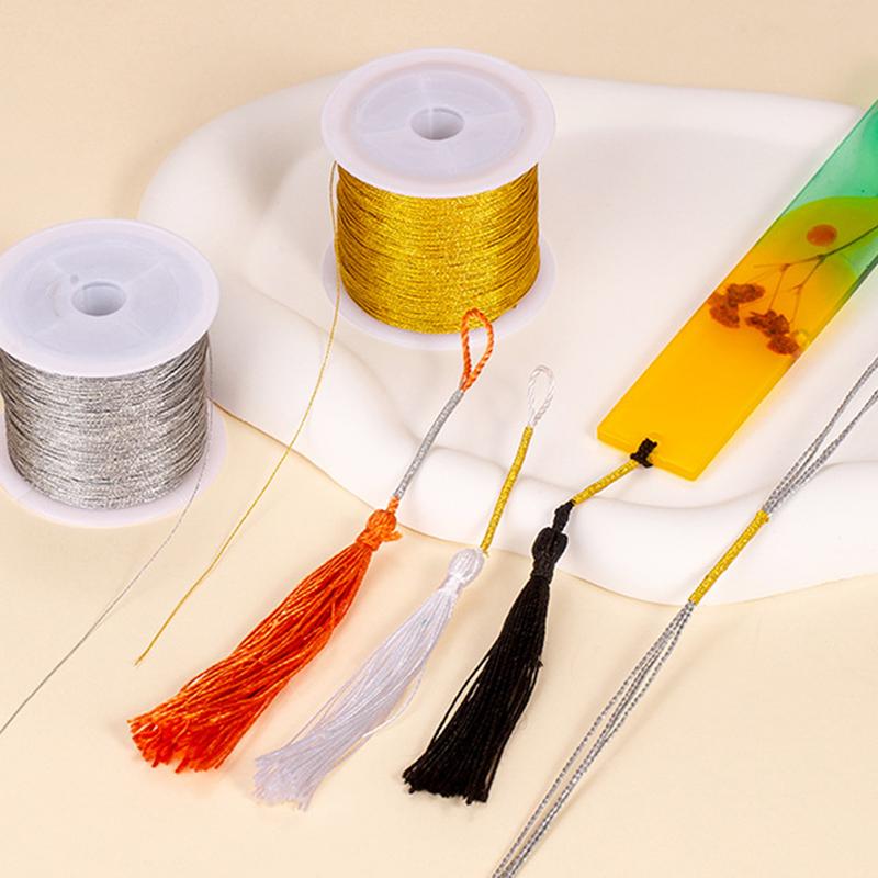 Gold Silver Embroidery Thread Durable Overlocking Sewing Machine Threads Cross Stitch Strong Thread Handmade Sewing Materia