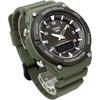 Casio Standard Tough Solar Analog-Digital Quartz Watch AQ-S820W-3BV Military Green Black LCD Men's