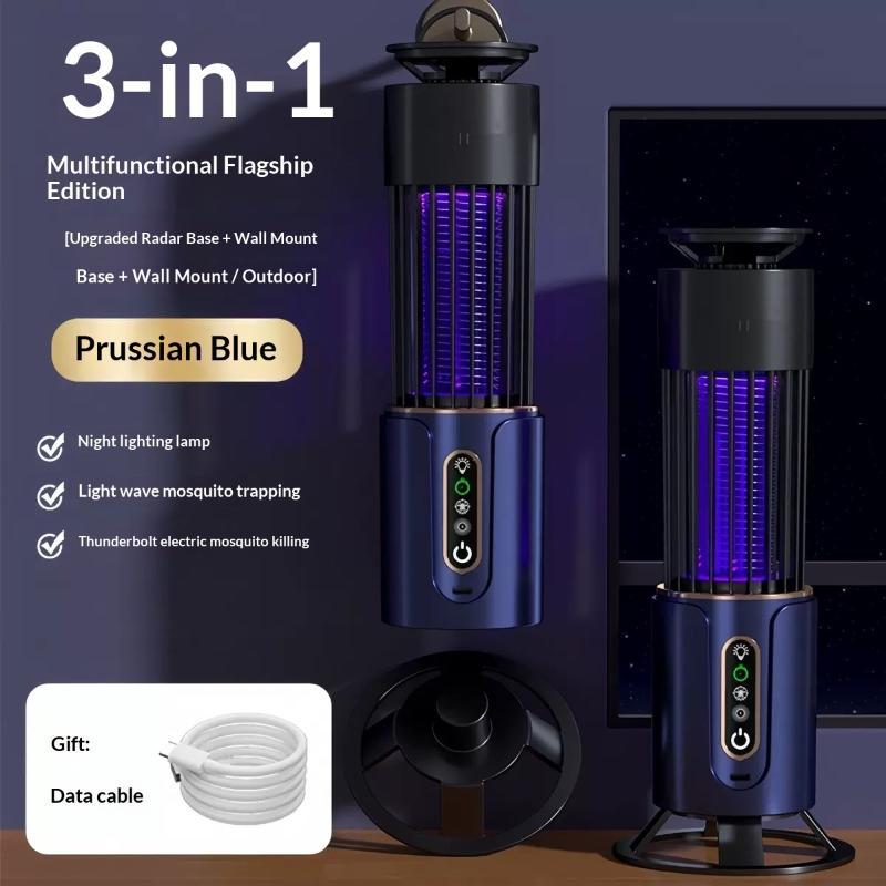 2-In-1 Mosquito Killer Lamp Anti-Mosquito Lamp Electronic Mosquito Zapper Rechargeable Mosquito Repellent 3-Level Timing Mode