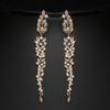 Elegant Floral Tassel Zircon Earrings: European & American Women's Fashion