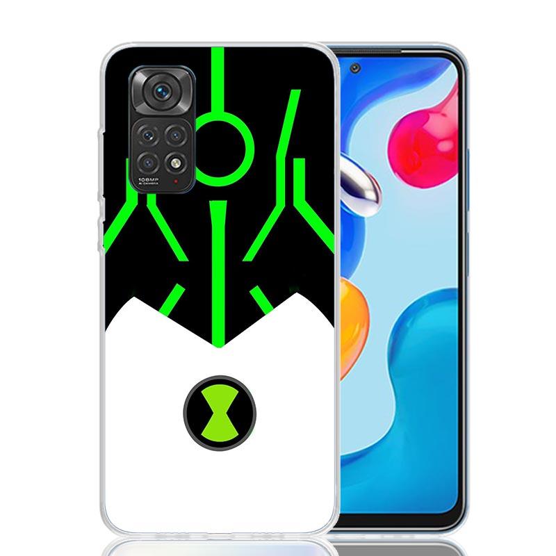 Cartoon Ben 10 Phone Case For Xiaomi Redmi Note 15 14 13 12S 12 Pro Plus 11S 11E 11 11T 10S 10 Art Soft Pattern Cover Redmi Note