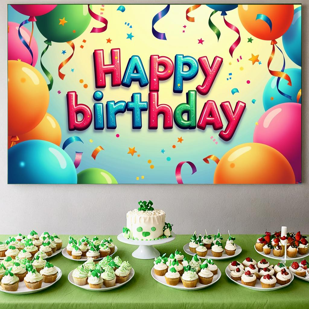 Portable Party Banner Festive Easy-to-hang Colorful Event Decoration Eye-catching Colorful Banner for Special Occasion