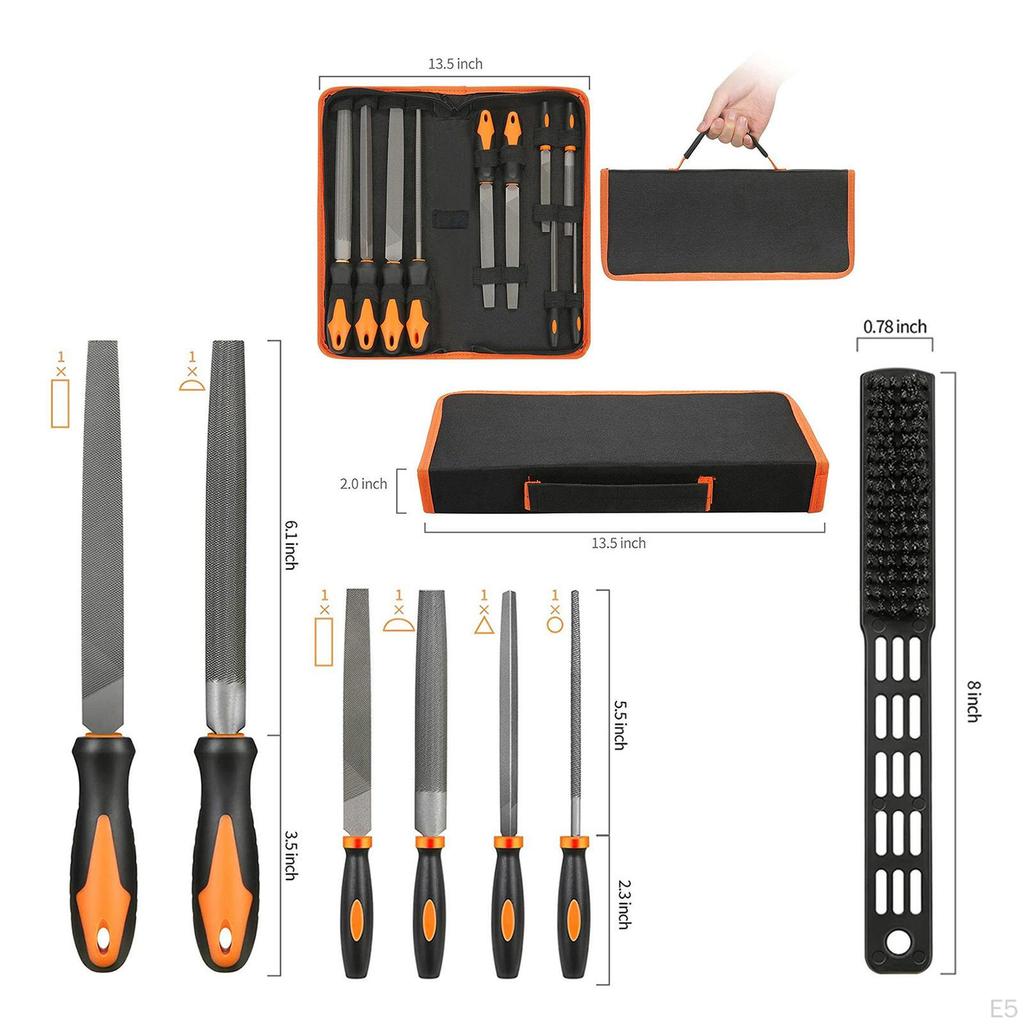 Carbon Steel File Set Precision Drop Forging Woodworking Tools Hand for