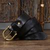 Retro Mode Persönlichkeit Trend Echtes Leder Reines Rindsleder Gürtel Herren Echtes Leder Kupferschnalle Koreanische Version Freizeitgürtel