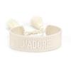 Rhinestone Embroidery Woven Bracelets Adjustable Rope Stackable Bangle For Women