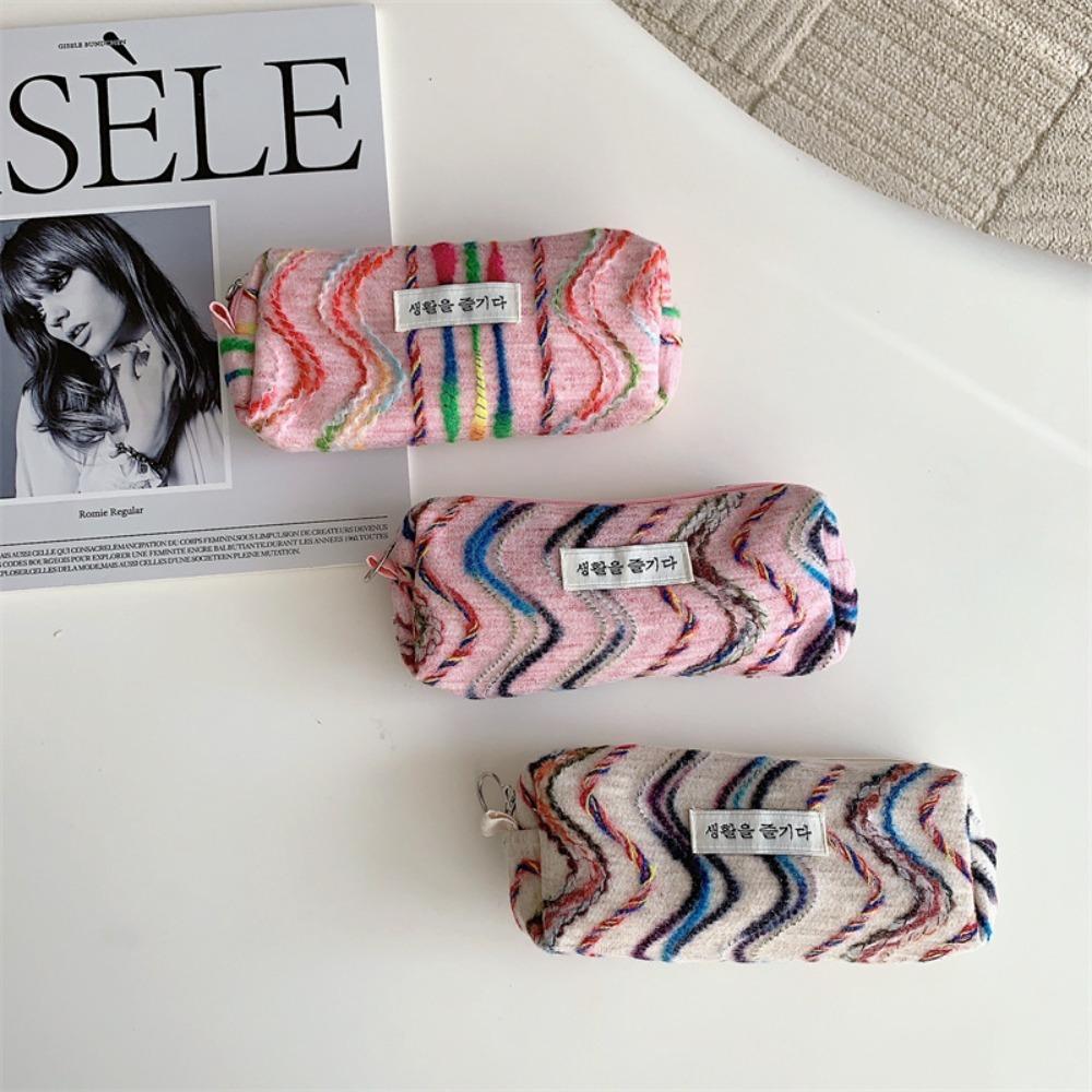 

Soft Cosmetic Bag Large Capacity Student Stationery School Supplies Cute Storage Bag