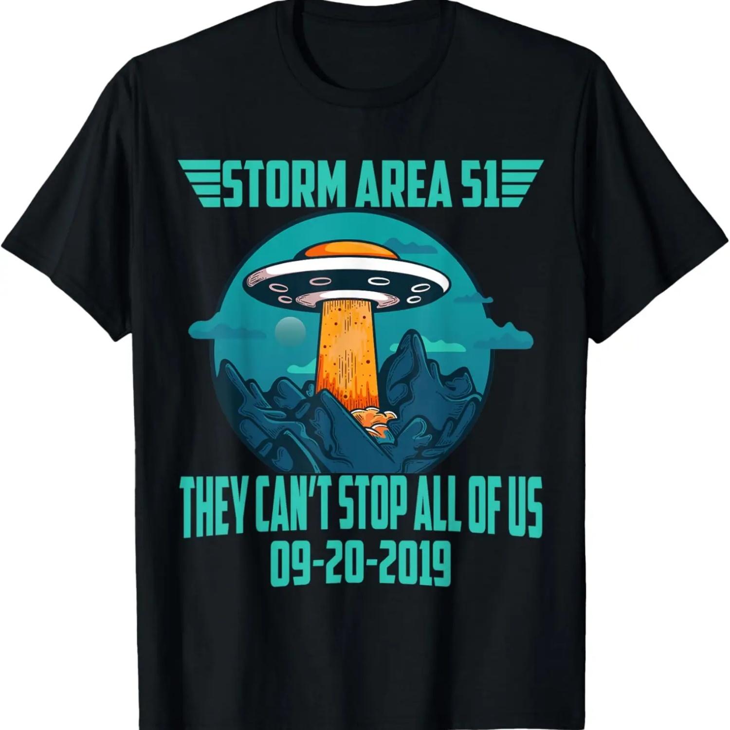

Storm Area 51 They Can t Stop All Of Us UFO Alien T-Shirt S