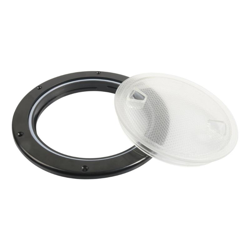 

8 Inch Round Deck Inspection Access Hatches Cover For Boats And RVs With Waterproof Seal ABS Construction Black Marine Grade