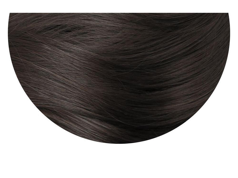 Damski czarny długi prosty dopinany włos: Zwiększa objętość włosów, kryje siwe włosy i zapewnia pełne pokrycie głowy.