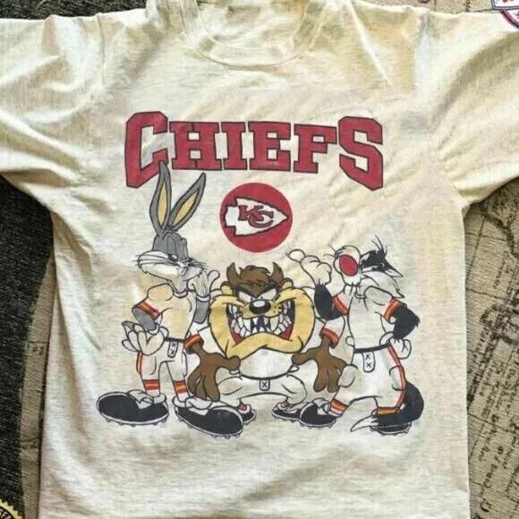 Kansas City Chiefs Looney Tunes Football Reprint T-shirt Unisex S-5XL KH17560 Unisex T-Shirt L