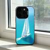 Sailing Ship B-Boat Phone Case For iPhone 17,16,15,14,13,12,11 Plus,Pro Max,XS,Colorful Silver Phone case Funda Cover