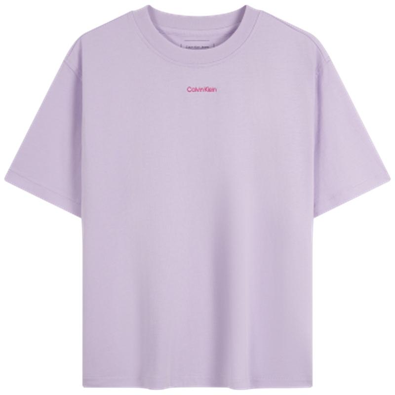 

Calvin Klein Casual Commuting Letter Print Loose Short Sleeve T-Shirt Women Tops 47C853G XS