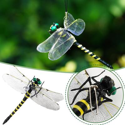 12/6,5cm Simulation Libelle Mückenschutz Mini Libellen-Ornament Simulation Libelle Tier-Modell Für Außenbereich Garten