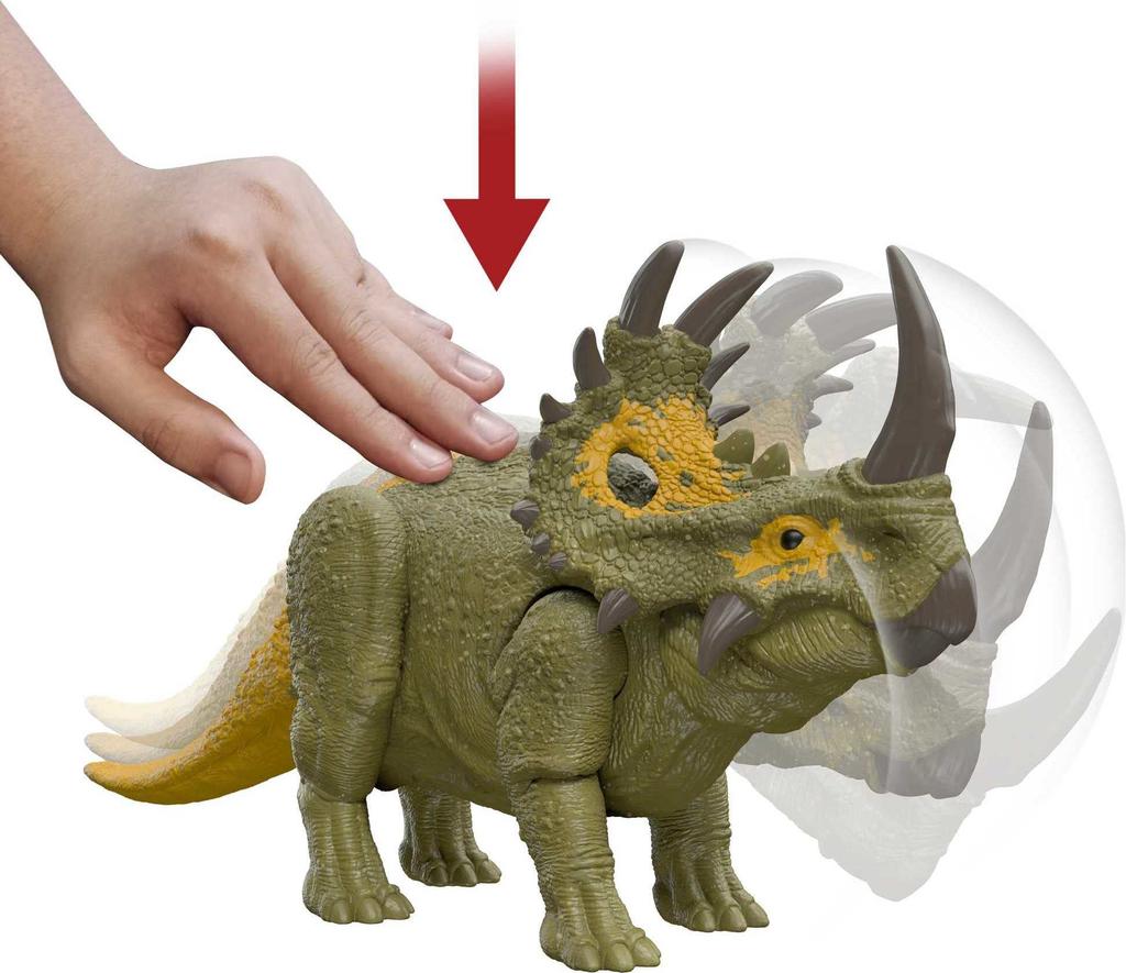 Mattel Jurassic World New Ruler Action Figure Sinoceratops 4 and HDX43 Roaring! [Total Length Approx. 32.4cm] [Ages Up]