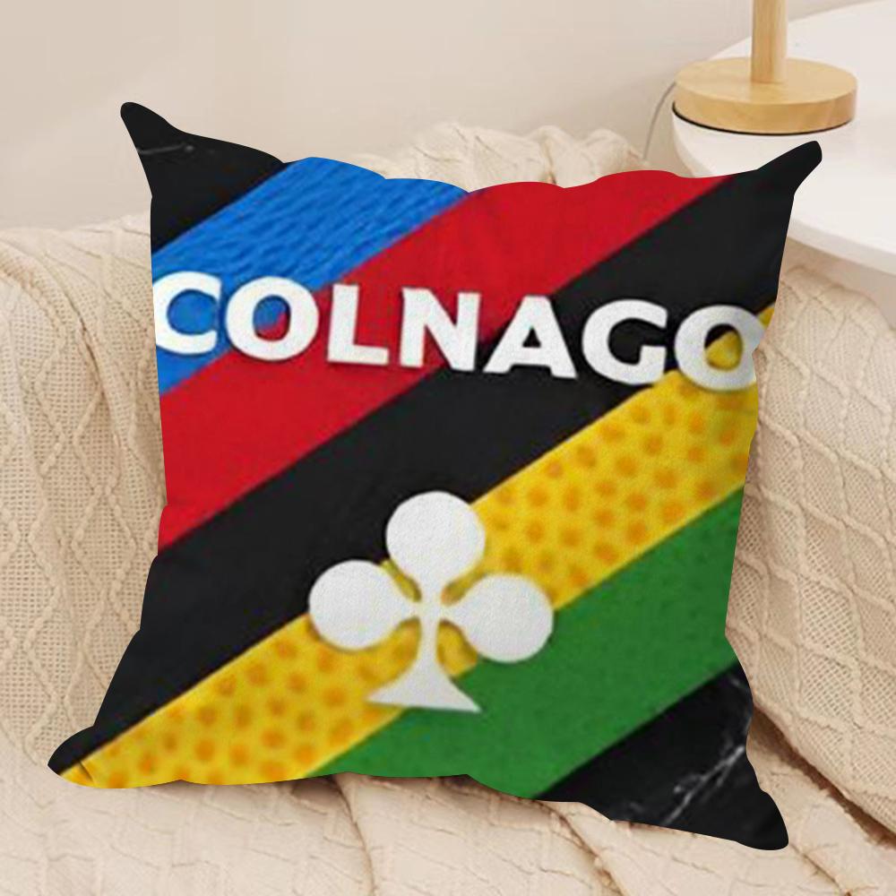 Racing C-ColnagoS BicycleCushion Cover Soft Plush Fabric Double-Sided Printed Sofa Cushion Cover for All Seasons Home Decor Gift