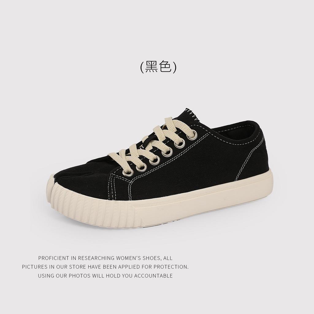 Split FingersBiscuit Shoes Magilla Canvas Shoes Women'S Versatile SplitToed Shoes Fashion Horseshoe Shoes