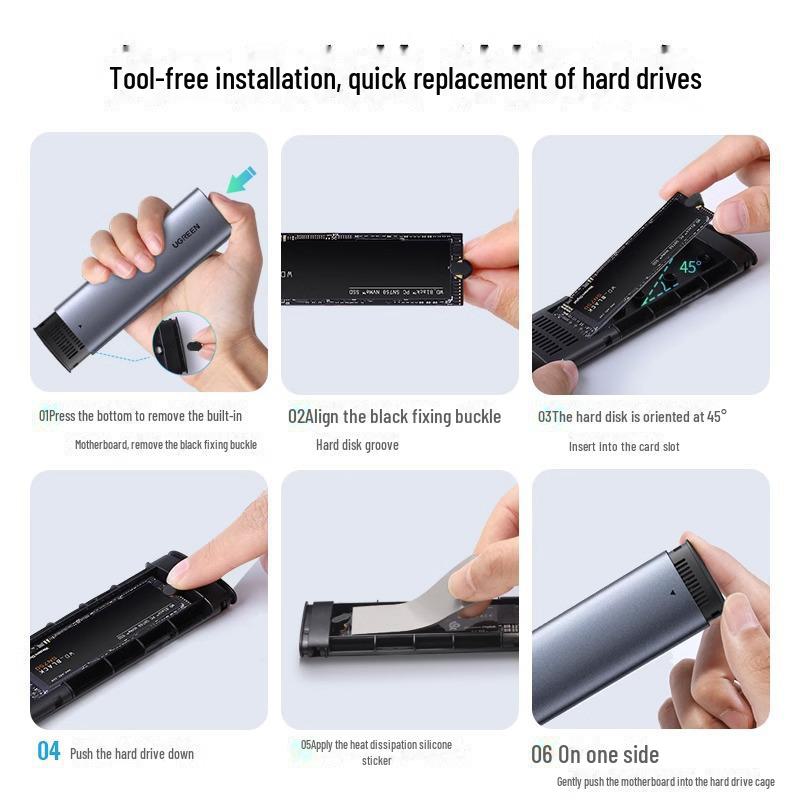 Greenlink USB 3.1 kovový M.2 SSD box - kompatibilní s NVMe/NGFF/SATA