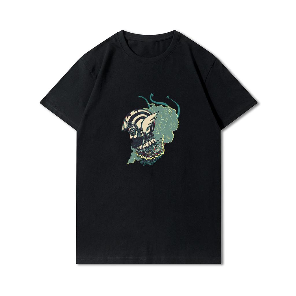 Anime 100 Muster Sommer Übergröße T-Shirts für Männer Buchstaben Bedruckt Lässige Kurzarm Oberteile 100% Baumwolle O Hals T-Shirts