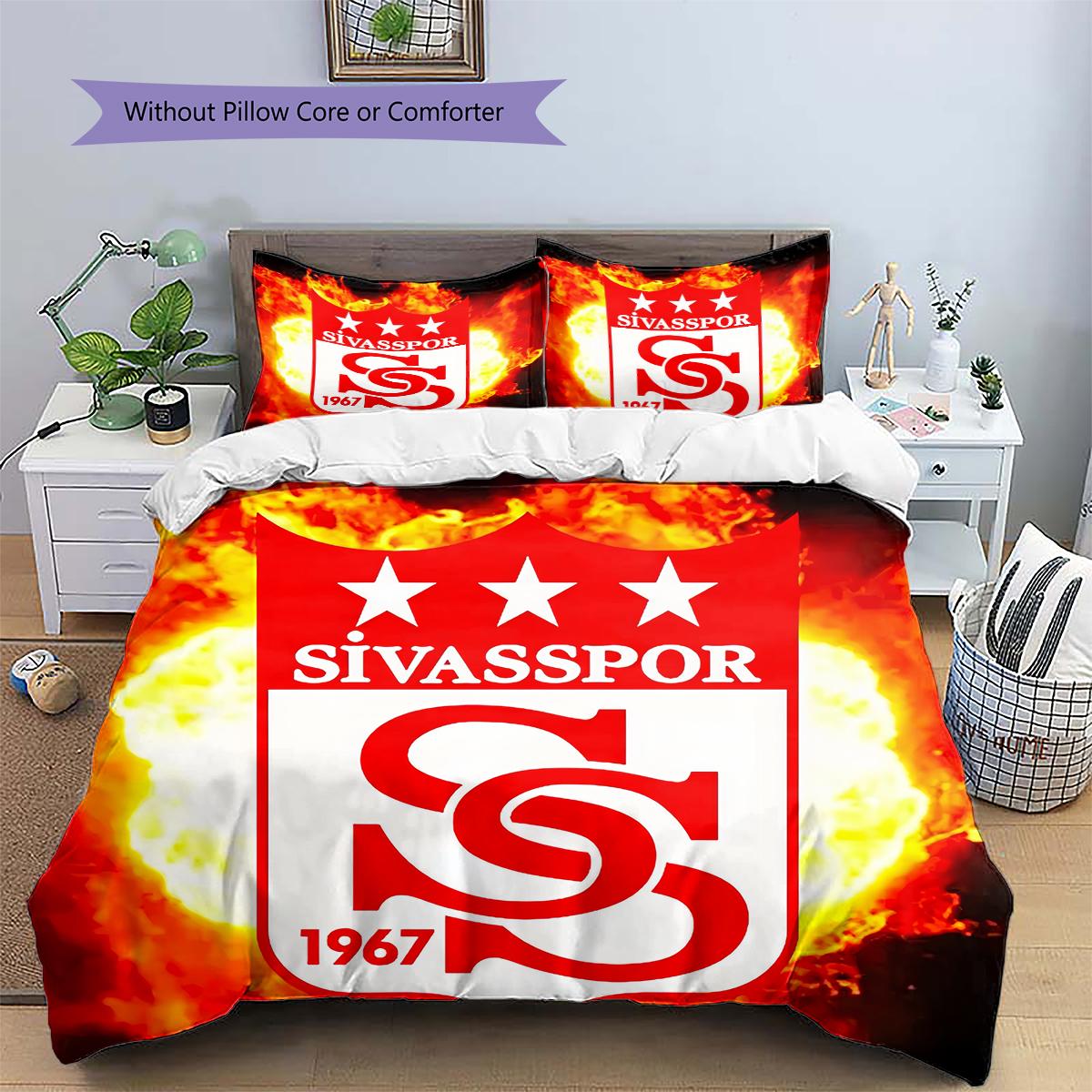 

Sivas Sports Club LogoPattern Bedding,Quilt Set Quilt Cover Pillowcase Home Birthday Gift (1 * duvet cover + 2 * pillowcase, without core) 135x200cm