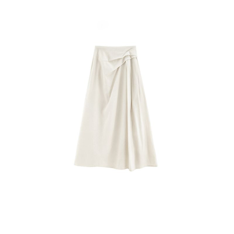 Pear-Shaped Body Irregular Skirt for Women, New Summer Style for Plus-Size Girls, High-Waisted Slimming Mid-Length A-Line Skirt