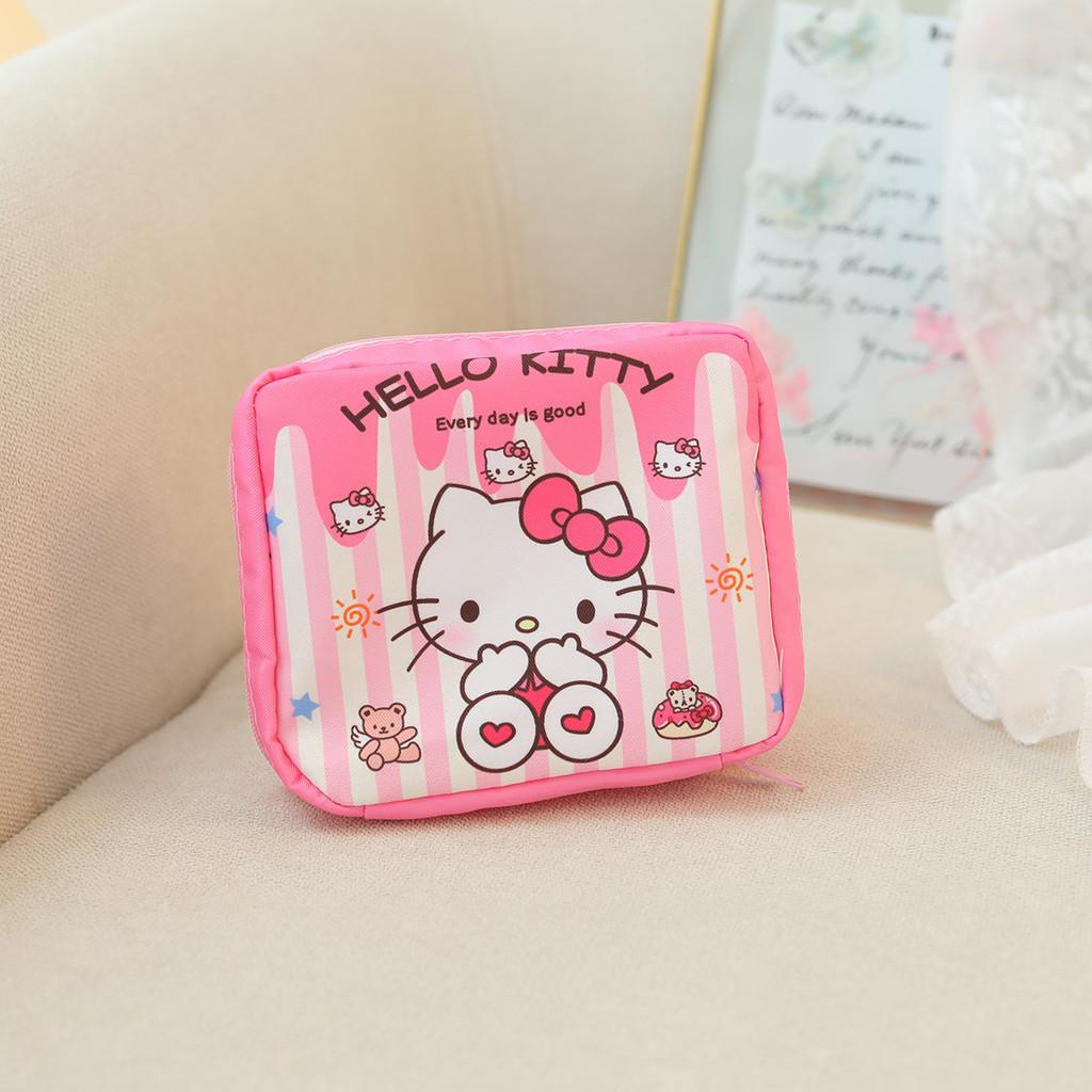 Cartoon Pattern Stripe Sanitary Item Bag For Travel And Storage Home