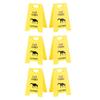 6PCS Cat Vomit Caution Signs Plastic Multifunctional Obvious Funny Cats Vomits Warning Sign for Indoor