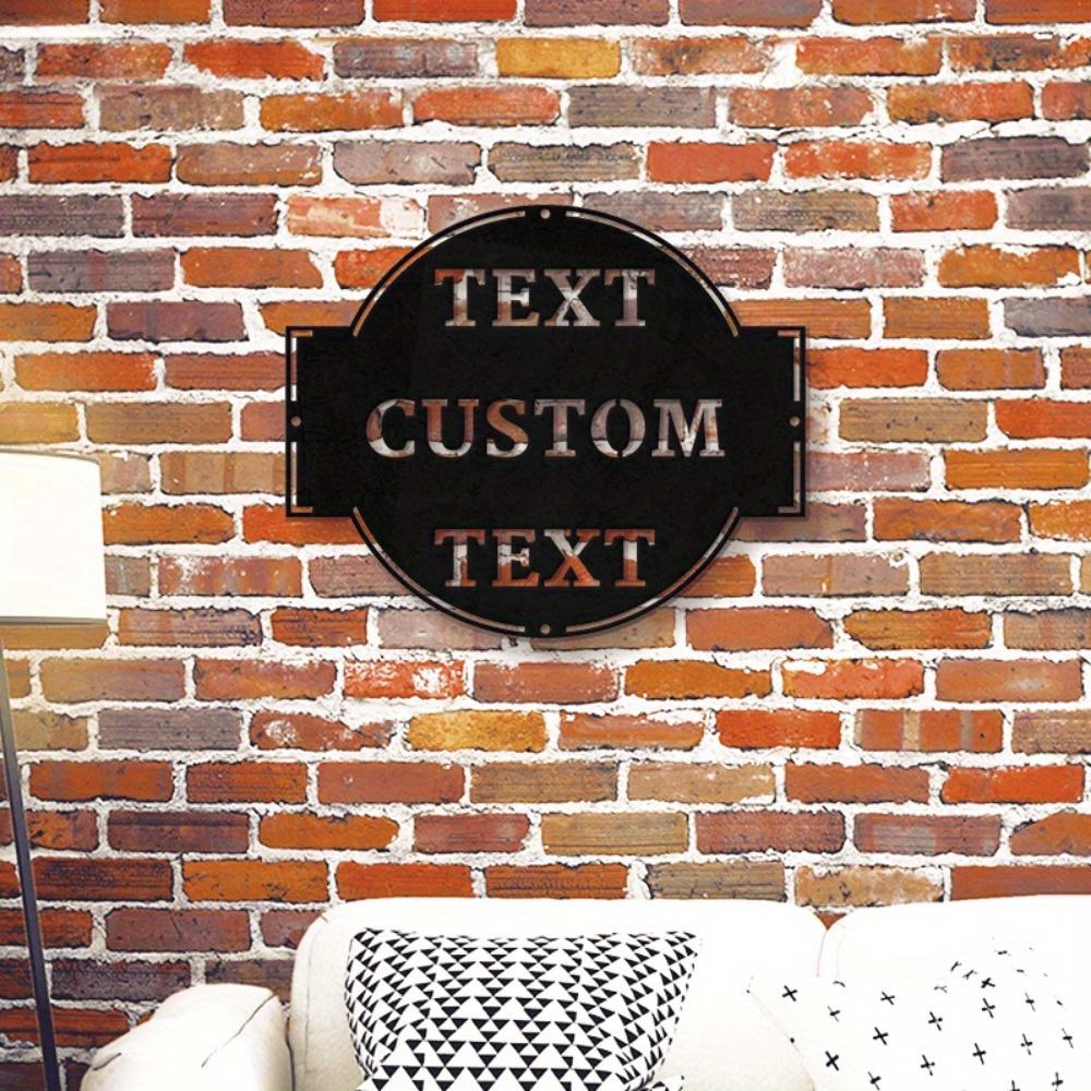 Custom Engraved Family Name Metal Sign Rustic Outdoor Decor Personalized Plaque