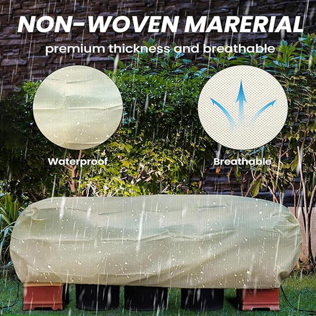 Rectangular Plant Cover Balcony Planter Box Dustproof Freeze Protection Frost Bag for Winter