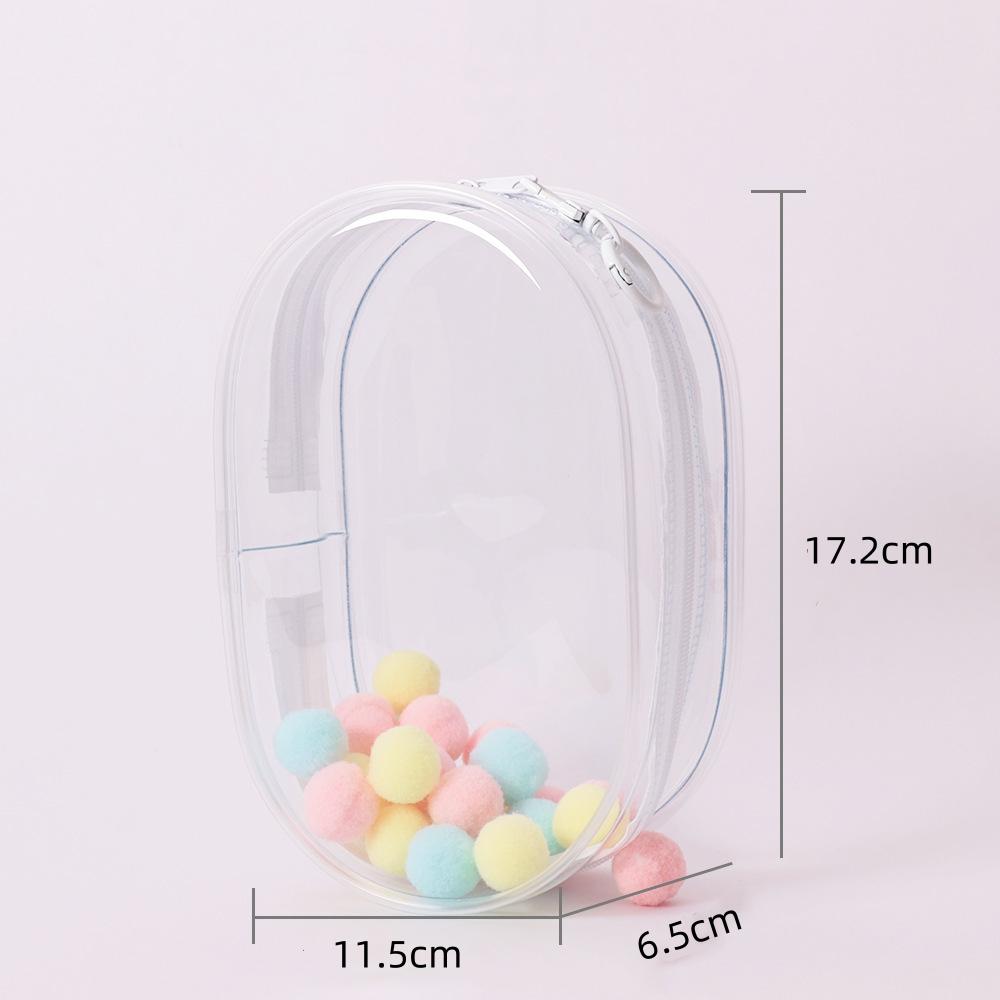 Transparente Schutzhülle Organizer-Box für 15-17cm Labubu Puppen Outdoor-Ausstellungstasche mit Schlüsselanhänger Puppenzubehör