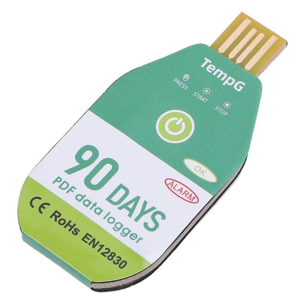 USB Temperaturdataloggfører Opptaker IP67 Vanntett Engangs PDF Temperaturdataloggfører for Kjølekjeden
