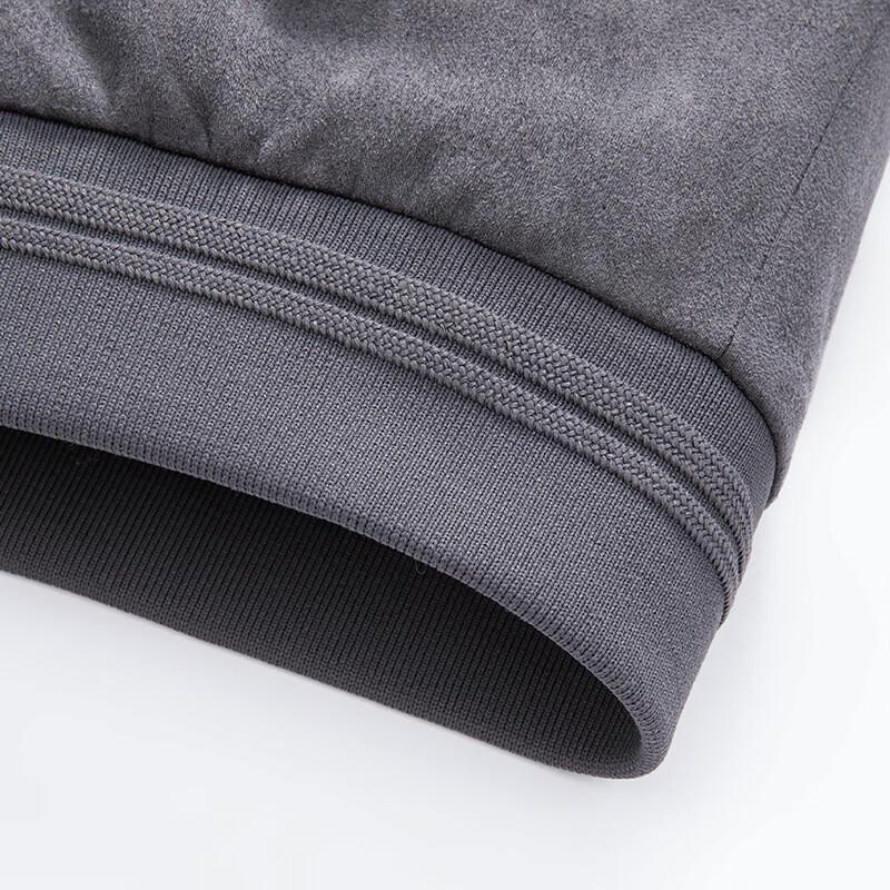JOW Men's Suede-Feel Anti-Wrinkle Stand Collar Jacket