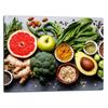 GLASS PLATE CUTTING BOARD 52x40 VEGETABLES