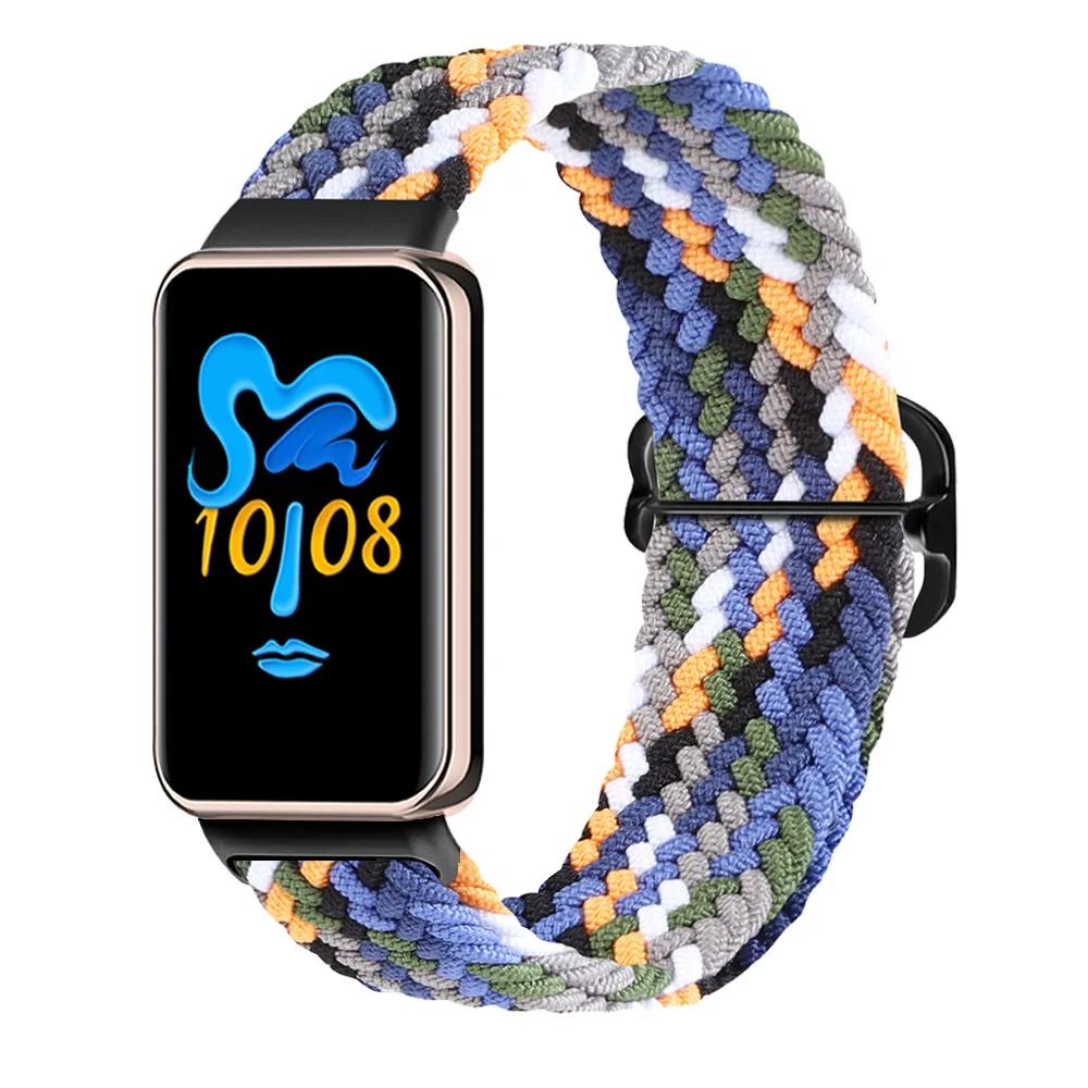 Elastic Nylon Solo Strap for Honor Band 9 Bracelet Women Men Loop Braided Wristband With Metal Clasp for Honor Band 10 Correa
