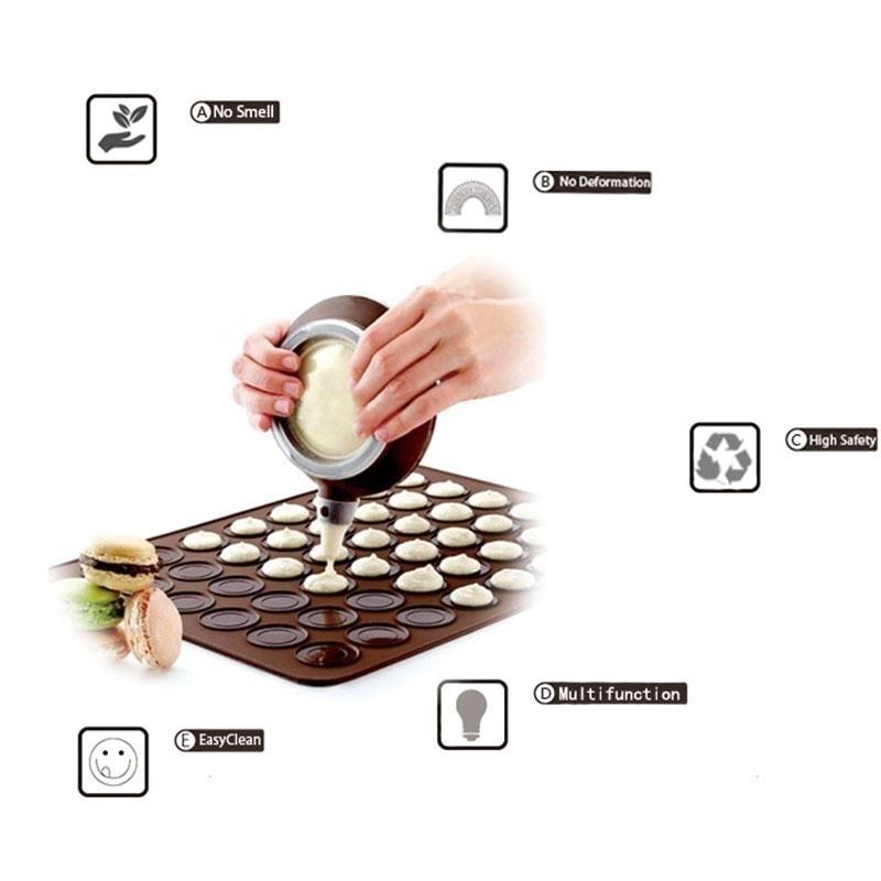 48-Mulden Muffins/Mandel-Runde Kuchen Werkzeuge Gebäck Macaron Backblech Matte