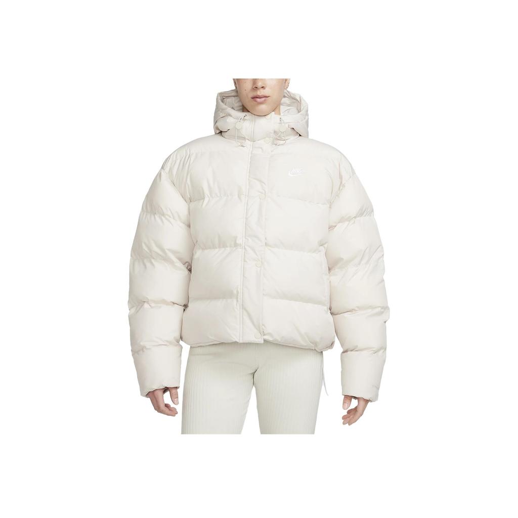 Nike Solid Color Hooded Zip Jacket Women Jackets White FD8290104