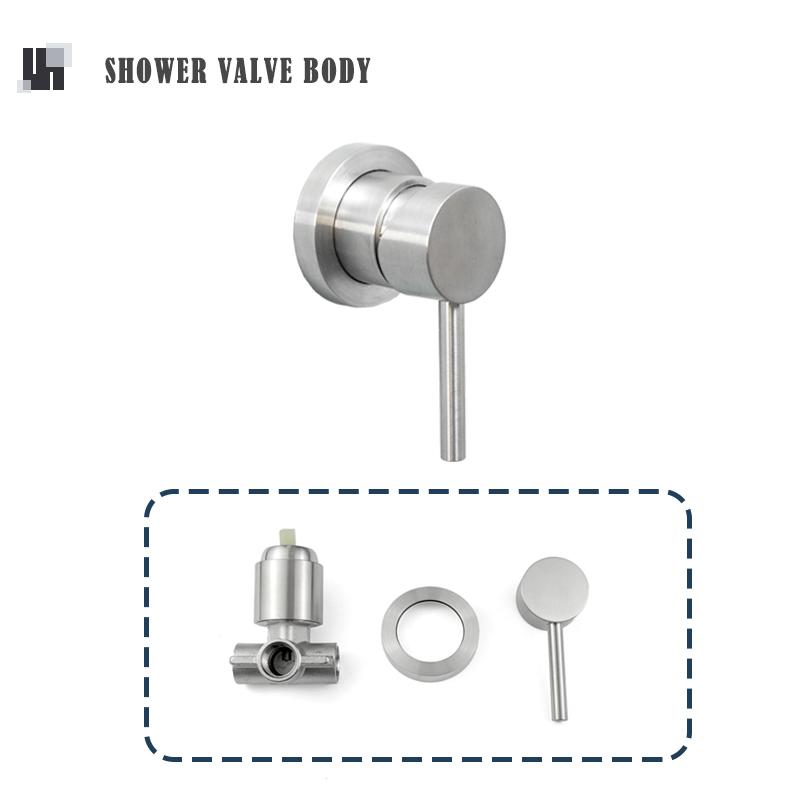 

Набор для душевой кабины в ванной из шлифованной нержавеющей стали, душевая лейка-дождь, ручная лейка, настенный смеситель для ванны, система смешивания горячей и холодной воды, 2 функции