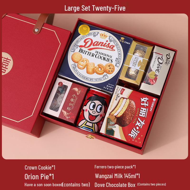 Elegant Wedding Candy Favor Box Set with Biscuits and Sweets