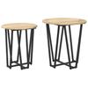 Side Table Set 2 Pcs Sonoma Oak & Black