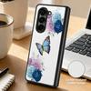 Luxury Butterfly Print Case For Samsung Galaxy Z Fold 8 Ultra 7 6 5 Fold8 Fold7 Fold6 Luxury Leather Skin Hard Folding Phone Cover
