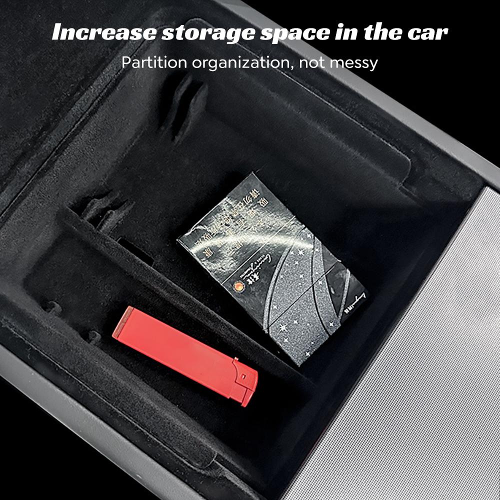 For Tesla Model 3 Highland 2024 Console Armrest Storage Organizer Interior Storage Box Organizer Interior Replacement Accessorie