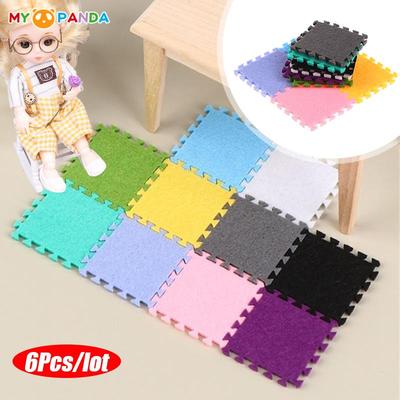 Puppenhaus 1:12 Miniaturteppich Teppich Mehrfarbig Patchwork-Teppich Matte Möbelmodell Puppenhaus Wohnzimmer Schlafzimmer Szene Dekoration