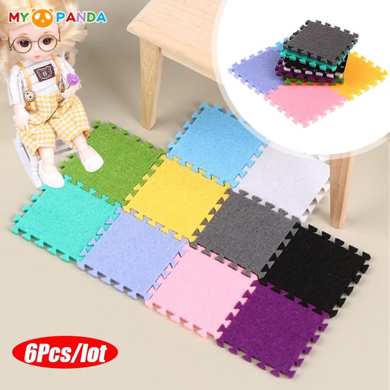 Puppenhaus 1:12 Miniaturteppich Teppich Mehrfarbig Patchwork-Teppich Matte Möbelmodell Puppenhaus Wohnzimmer Schlafzimmer Szene Dekoration