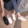 Spring new little white shoes first layer cowhide comfortable soft casual versatile single shoes flat-soled lace-up Brock women's shoes