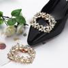 1 Pcs Fashion Shiny Crystal Shoes Decorations Clip Women Shoe Buckle Accessories High-Heeled Square Rhinestones Removable Shoes D