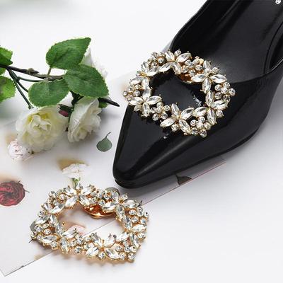 1 Stück Glänzende Schuhdekorationen Clip Damen Schuhschnalle Zubehör High-Heel Quadratisch Abnehmbare Schuhe D