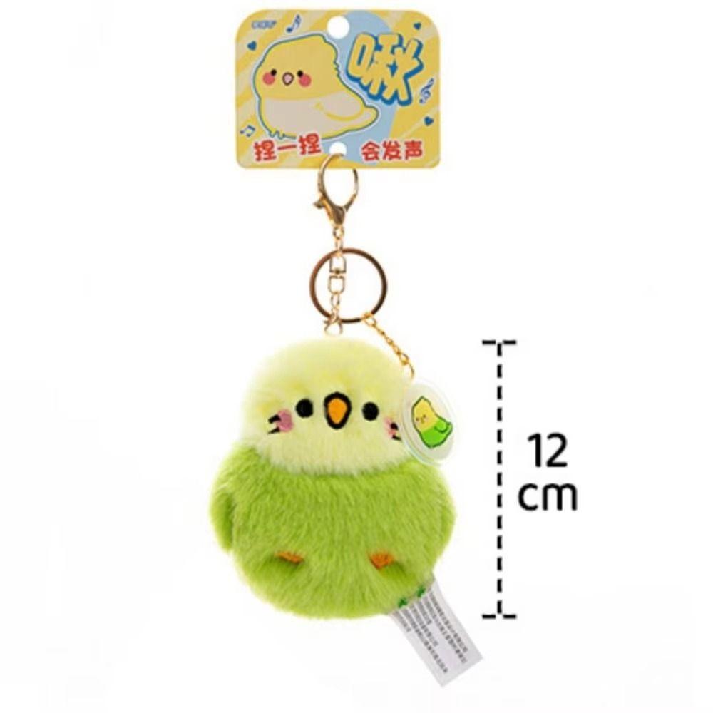 Bag Charm Bird Pendant Sound-Making Parrot Stuffed Toy Birthday Gift Chirping Plush Toy Handbags